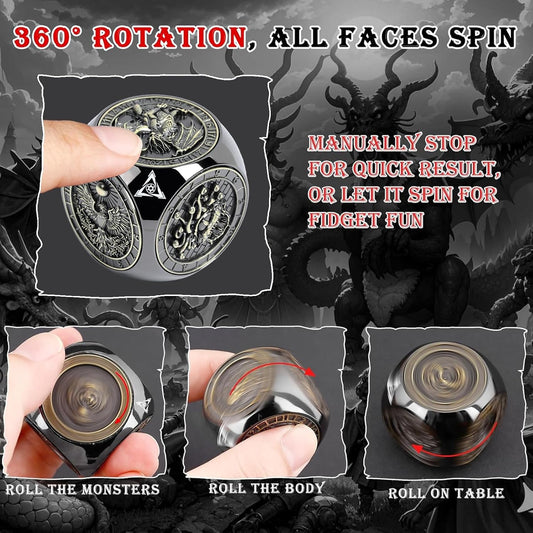 DND Spinner Dice7-in-1 Metal DND Dice Set
